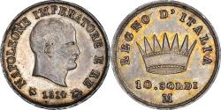 World Coins - Coin, ITALIAN STATES, KINGDOM OF NAPOLEON, Napoleon I, 10 Soldi, 1814, Milan