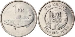 World Coins - Coin, Iceland, Krona, 1994, , Nickel plated steel, KM:27A