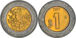 World Coins - Coin, Mexico, Peso, 2007, Mexico City, , Bi-Metallic, KM:603