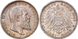 World Coins - Coin, German States, WURTTEMBERG, Wilhelm II, 3 Mark, 1912, Freudenstadt
