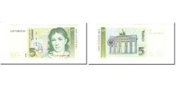 World Coins - Banknote, GERMANY - FEDERAL REPUBLIC, 5 Deutsche Mark, 1991-08-01, KM:37