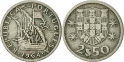 World Coins - Coin, Portugal, 2-1/2 Escudos, 1964, , Copper-nickel, KM:590