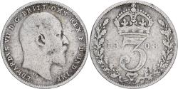 World Coins - Coin, Great Britain, Edward VII, 3 Pence, 1908, , Silver, KM:797.2