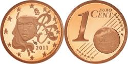 World Coins - France, Euro Cent, 2011, Paris, Proof / BE, , Copper Plated Steel