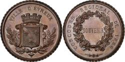 World Coins - France, Medal, Concours régional Evreux, 1886, Copper,