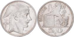 World Coins - Belgium, Régence Prince Charles, 50 Francs, 50 Frank, 1948, Brussels, Silver