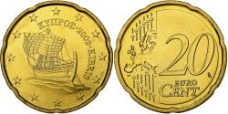 World Coins - Cyprus, 20 Euro Cent, BU, 2009, Vantaa, Nordic gold, , KM:82