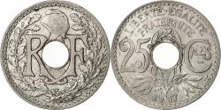 World Coins - France, 25 Centimes, Lindauer, 1917, Paris, Underlined, Nickel,