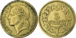 World Coins - France, 5 Francs, Lavrillier, 1946, Castelsarrasin, Cupro-Aluminium,