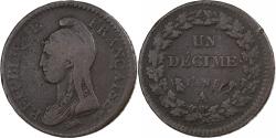 World Coins - France, Decime, Dupré, AN 5, Paris, Copper,