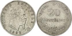 World Coins - Coin, Italy, Vittorio Emanuele II, 20 Centesimi, 1863, Milan, , Silver