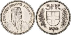 World Coins - Coin, Switzerland, 5 Francs, 1933, Bern, , Silver, KM:40
