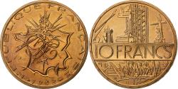 World Coins - France, 10 Francs, Mathieu, 1982, Paris, Tranche B, Nickel-brass,