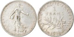 World Coins - Coin, France, Semeuse, Franc, 1918, Paris, error, , Silver, KM:844.1