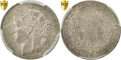 World Coins - Coin, France, Cérès, 50 Centimes, 1881, Paris, PCGS, MS64, , Silver