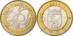 World Coins - Finland, 5 Euro, Provinces - Tavastia, 2011, Vantaa, , Bi-Metallic, KM:161