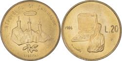 World Coins - Coin, San Marino, 20 Lire, 1986, Rome, , Aluminum-Bronze, KM:191