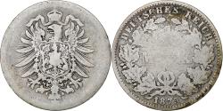 World Coins - Germany, Wilhelm I, Mark, 1875, Dresden, Silver, , KM:14