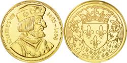 World Coins - France, Medal, Les Rois de France, Charles VIII, History, , Vermeil