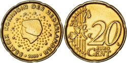 World Coins - Netherlands, 20 Euro Cent, 2000, Utrecht, BE, , Brass, KM:238