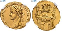 Ancient Coins - Nero Claudius Drusus, Aureus, 41-45, Lugdunum, Gold, NGC, XF 5/5-2/5, RIC:69