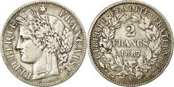 World Coins - Coin, France, Cérès, 2 Francs, 1887, Paris, , Silver, KM:817.1