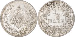 World Coins - Coin, GERMANY - EMPIRE, 1/2 Mark, 1913, Berlin, , Silver, KM:17