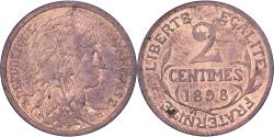 World Coins - France, 2 Centimes, Dupuis, 1898, Paris, Bronze, , Gadoury:107, KM:841