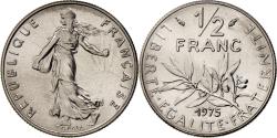 World Coins - Coin, France, Semeuse, 1/2 Franc, 1975, Paris, , Nickel, KM:931.1