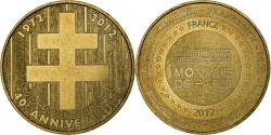 World Coins - France, Touristic Token, Croix de Lorraine - 40e Anniversaire, 2012