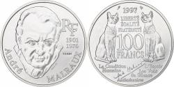 World Coins - France, 100 Francs, André Malraux, 1997, MDP, ESSAI, Silver,