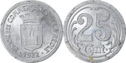 World Coins - France, Union des Commerçants de La Réole, 25 Centimes, 1922, Aluminium