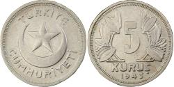 World Coins - Turkey, 5 Kurus, 1943, Istanbul, Copper-nickel, , KM:862