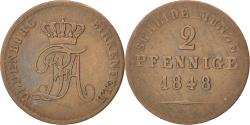 World Coins - German States, HESSE-DARMSTADT, Ludwig II, 2 Pfenninge, 1848, Billon,