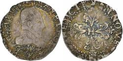 World Coins - France, Henri III, 1/4 Franc au col plat, 1582, Bordeaux, Silver,