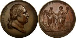 World Coins - France, Medal, Louis XVIII, Aux Arts Utiles, Encouragements à l'Industrie