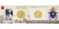 World Coins - Vatican, Francis, 50 Euro Cent, Stamp and coin card.n°9, 2015, Rome, Nordic