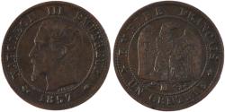 World Coins - Coin, France, Napoleon III, Napoléon III, Centime, 1857, Marseille,