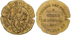 World Coins - France, GENES 5 DOPPIA, 1653, Copper, Le trésor des pirates, COLLECTION BP