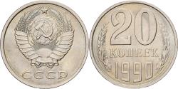 World Coins - Russia, 20 Kopeks, 1990, Saint Petersburg, Copper-Nickel-Zinc, , KM:132