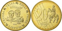 World Coins - Lithuania, 20 Euro Cent, Fantaisist trial, 2003, Bronze-Aluminium,