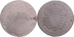 World Coins - France, Louis XIV, Ecu aux 3 couronnes, 1709, Reims, Silver,