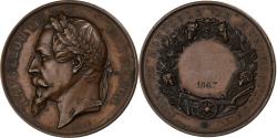 World Coins - France, Medal, Napoléon III, Comice Agricole de Montmorillon, 1867, Copper