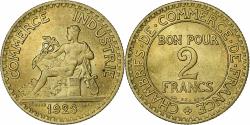 World Coins - France, 2 Francs, Chambre de commerce, 1923, Paris, Cupro-Aluminium,