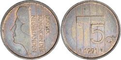 World Coins - Coin, Netherlands, 5 Cents, 1991, , Bronze Clad Nickel