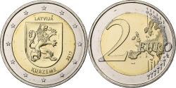 World Coins - Latvia, 2 Euro, Kurzeme, 2017, Stuttgart, Bi-Metallic,