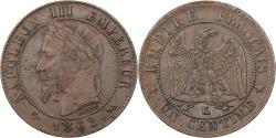 World Coins - France, Napoleon III, 1 Centime, 1862, Bordeaux, Bronze, , Gadoury:87