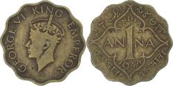 World Coins - British India, Anna, 1944