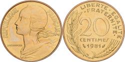World Coins - France, 20 Centimes, Marianne, 1981, MDP, série FDC, Aluminum-Bronze