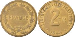 World Coins - Coin, France, France Libre, 2 Francs, 1944, Philadelphia, , Brass
